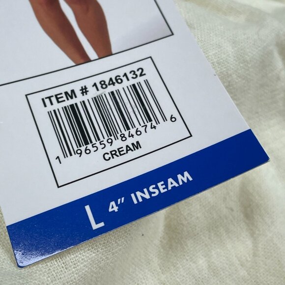 Hang Ten Womens Cream Linen Blend Shorts L 4" Inseam New a1566 - Picture 5 of 7